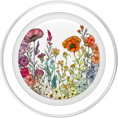 Vista 2 de Floral, follaje, flor, botánico, naturaleza, vegetación, floreado, PopSockets, MagSafe PopGrip para iPhone
