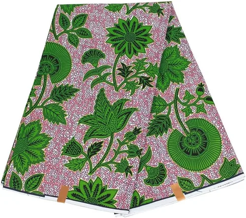 Vista 20 de BintaRealWax Tela africana de 6 yardas 100% algodón Ankara Kente Print Fabric Paño geométrico circular rojo de la impresión de la cera