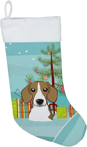 Vista 34 de Caroline's Treasures BB1590CS Árbol de Navidad y Alaskan Malamute Calcetines de Navidad para colgar en la chimenea, decoración de fiesta de Navidad