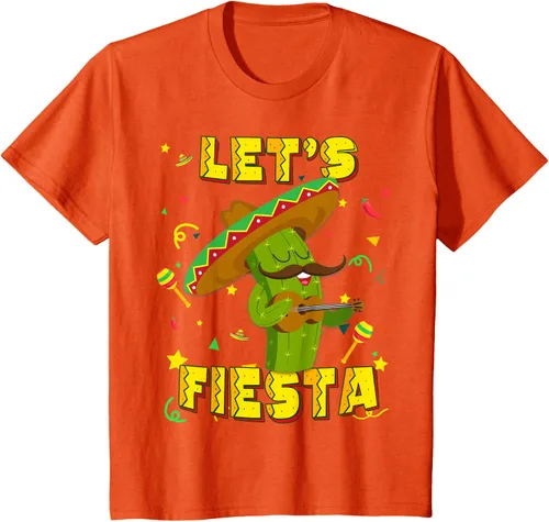 Vista 29 de Cinco De Mayo - Camiseta de regalo con sombrero de cactus Let's Fiesta, Negro, S