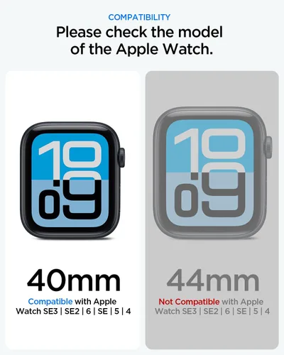 Vista 2 de Spigen Funda impermeable para Apple Watch, ajuste delgado 360 con protector de pantalla de vidrio templado sensible al tacto integrado compatible