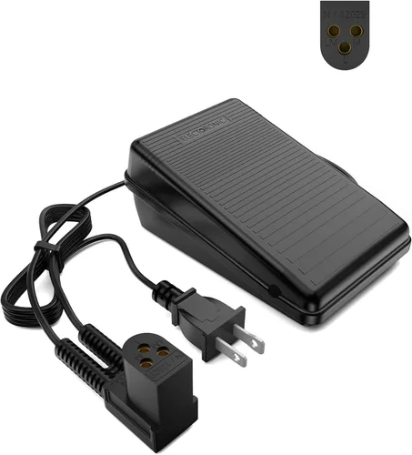 Vista 8 de Cable de alimentación de pedal de repuesto para máquina de coser Singer, enchufe de forma D compatible con Singer 4452 4432 4423 4411 5554 5532 5523