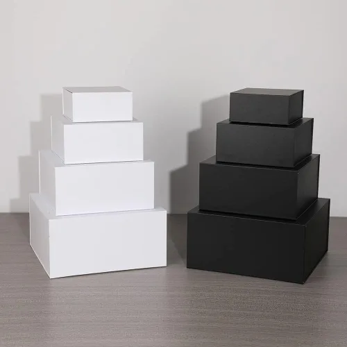Vista 3 de GoooodGift Cajas de Regalo Negras Paquete de 16, Caja de Regalo Plegable con Tapa de Cierre Magnético, Embalaje para Pequeñas Empresas, Fiestas