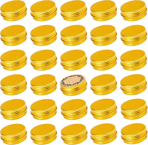 Vista 18 de Latas de aluminio con tapa de rosca plateada de 0.5 oz (0.5 fl oz) con Plata