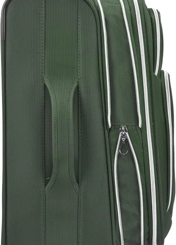 Vista 4 de Traveler's Choice Lares Softside - Equipaje expandible con ruedas giratorias, Verde, Lares Softside - Equipaje extensible con ruedas giratorias