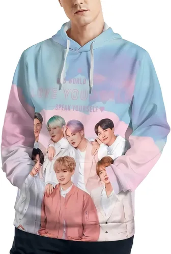 Vista 2 de BIDSNUAS Sudaderas con capucha para mujer con estampado 3D unisex sudaderas con capucha para hombre