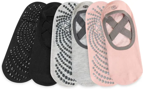 Vista 24 de Gaiam Grippy Studio Yoga Socks for Extra Grip in Standard or Hot Yoga