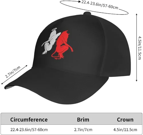 Vista 5 de Devil Gemini Angel Demon - Gorra de béisbol unisex con hebilla trasera tipo sándwich