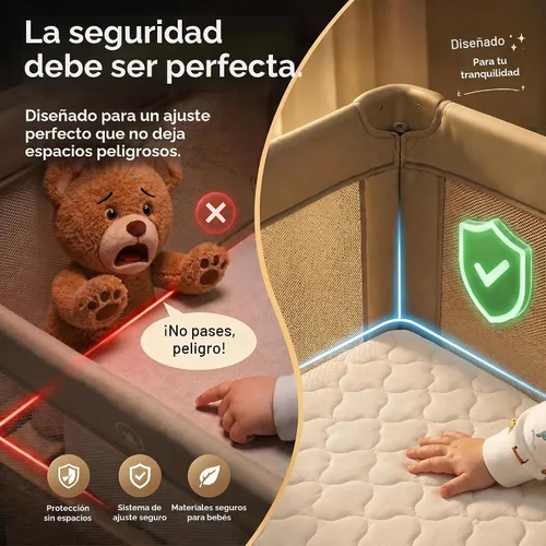 Vista 5 de Colchón para cuna de bebé, espuma viscoelástica de doble cara
