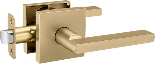 Vista 26 de Goldenwarm Manijas de puerta de oro cepillado para interiores, manijas