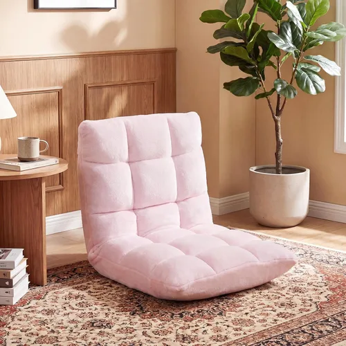 Vista 13 de Silla de piso de espuma viscoelástica con soporte de respaldo Negro