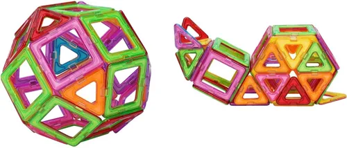 Vista 2 de Bloque magnético de azulejos para niños de 3, 4, 5, 6, 7, 8 años en adelante, bloques magnéticos mejorados, juego de construcción para niños