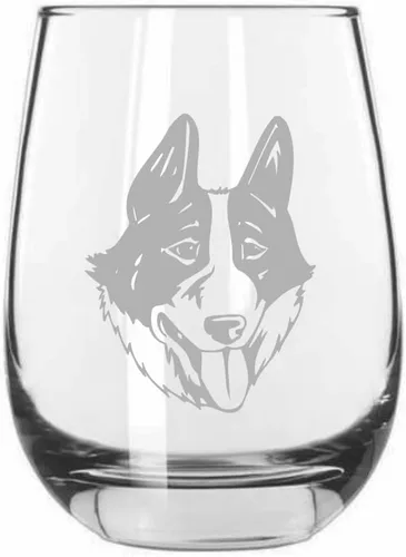 Vista 76 de Shar Pei (chino) - Vaso de vino sin tallo grabado para perro, 15.25 onzas