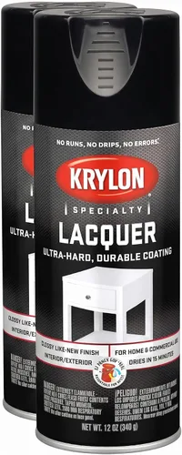 Vista 7 de Krylon K07030 Pintura en aerosol lacada negra brillante, 12 onzas en aerosol Negro