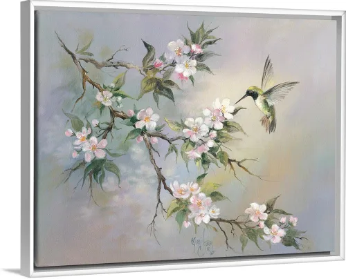 Vista 8 de CANVAS ON DEMAND Mimi Jobe, lienzo enmarcado con diseño de colibrí, diseño tradicional, decoración del hogar, vida silvestre, arte de pájaros, 10 x