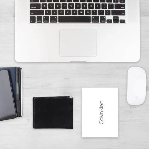 Vista 6 de Calvin Klein Cartera plegable minimalista RFID de cuero para hombre