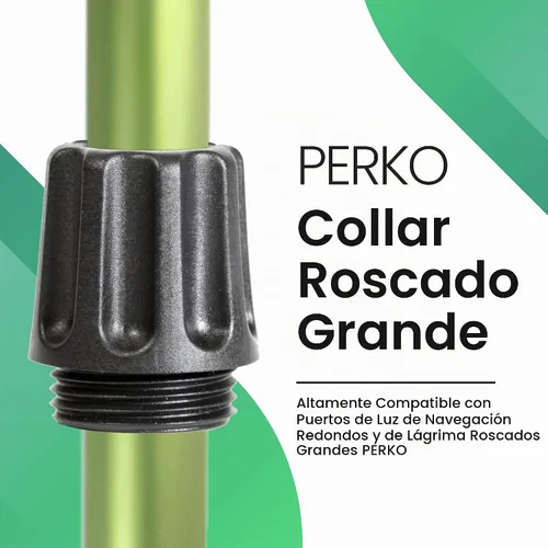 Vista 2 de YOLOtek Propiedad de Veteranos - PERKO - Base Roscada Luces de Navegación Seguras para Barco para Popa o Proa - Accesorios de Barco (Collar)