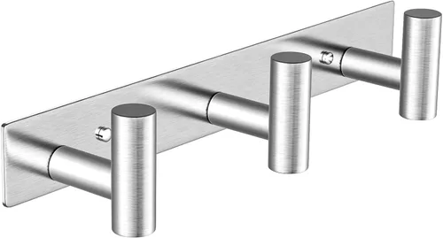 Vista 19 de Perchero de Pared Montado - 3 Ganchos, Ganchos de Pared de Acero Inoxidable Resistente para Toalla, Bolso de Abrigo, Perchero para Sombreros Negro