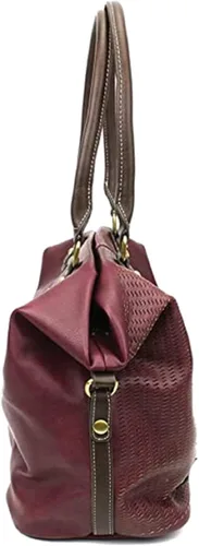 Vista 4 de Chala - Bolso bandolera grande con corte láser, diseño de pastor alemán