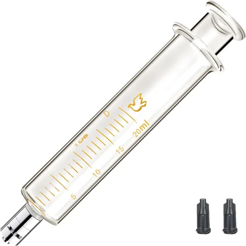Vista 12 de 2 paquetes de jeringas de vidrio con tapas de 5 ml para laboratorio