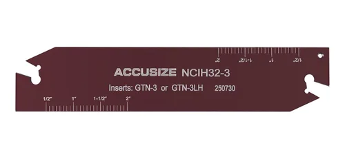 Vista 14 de Accusize Industrial Tools para insertos GTN-2, ancho 0.087–0.094 pulgadas, altura 0.75 pulgadas, NCIH19-2 Hoja ajustable de parada positiva