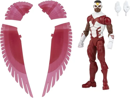 Vista 3 de Marvel Legends Series Marvel's Falcon - Figura de acción de 6 pulgadas con embalaje retro juguete, 3 accesorios