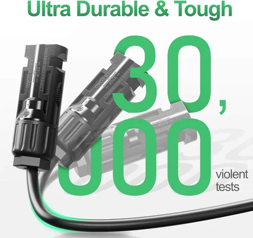 Vista 5 de OYMSAE Conectores solares 30A - Kit de cable adaptador paralelo de rama en Y impermeable para panel solar