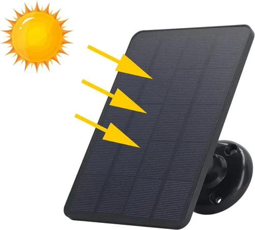 Vista 3 de Diydeg Panel solar de 4W 5V para cámara al aire libre, para cámara con interfaz micro USB, para cámara de reflector, energía solar para el sistema