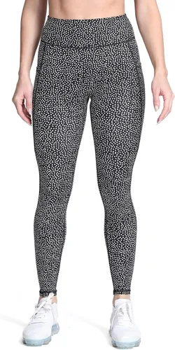 Vista 100 de Aoxjox Trinity - Pantalones de yoga de cintura alta con bolsillos para mujer, control de abdomen, cintura cruzada, leggings de entrenamiento suaves