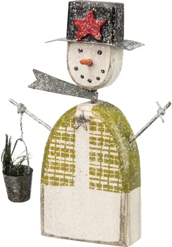 Vista 10 de Primitives by Kathy Muñecos de nieve de Navidad con letras a mano (juego de 3)