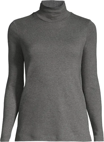 Vista 15 de Lands' End Supima - Suéter de cuello alto y mangas largas para mujer