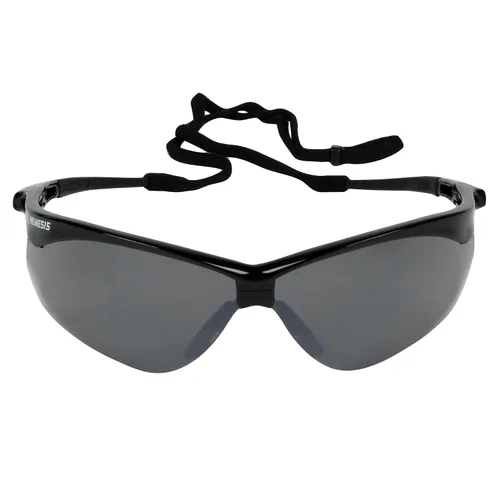 Vista 2 de KLEENGUARD Nemesis - Lentes de seguridad CSA (20380), certificado CSA, lente de espejo ahumado con marco negro, 12 pares/estuche