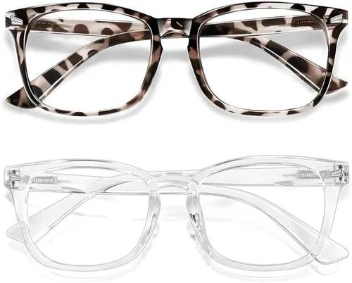 Vista 11 de Gafas de luz azul para niños y niñas, paquete de 2 lentes de luz azul para adolescentes y niños, anteojos falsos, anteojos para niños pequeños, de 6