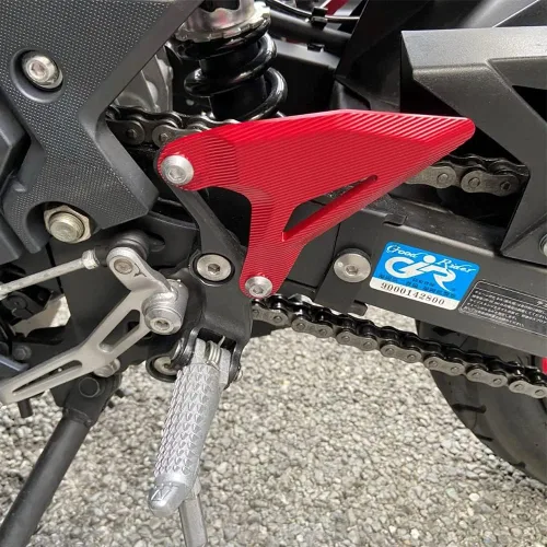 Vista 5 de Juego de reposapiés delantero para motociclista, protector de placas de talón (para vehículo Kawasaki) Ninja ZX-4R ZX-4RR ZX-25R (negro)