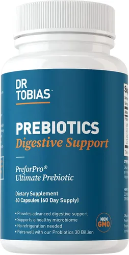 Vista 3 de Dr. Tobias Candida Support & Prebiotic Bundle – Desintoxicación de limpieza intestinal, equilibrio de flora y apoyo inmunológico con orégano, ácido