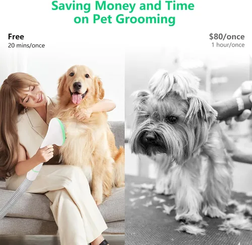Vista 6 de Towallmark Removedor multiusos de pelo de mascotas, aspiradora de pelo de perro con potencia de admisión de 135 W, cortadora de perros de bajo