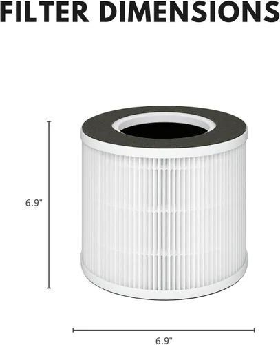 Vista 2 de Nispira VK-6067B - Filtro de repuesto para purificador de aire Vremi/Kokeki 3 en 1, carbón activado True HEPA, 4 paquetes