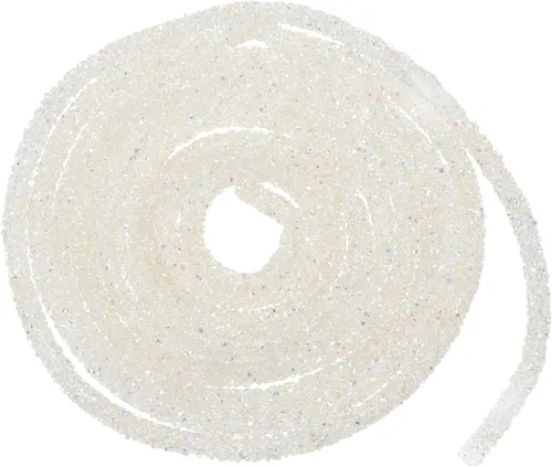 Vista 99 de MECCANIXITY Cuerda de lentejuelas con purpurina de 2.5 yardas, 6mm, 0.24 pulgadas, cuerda de tubo de lentejuelas con diamantes de imitación