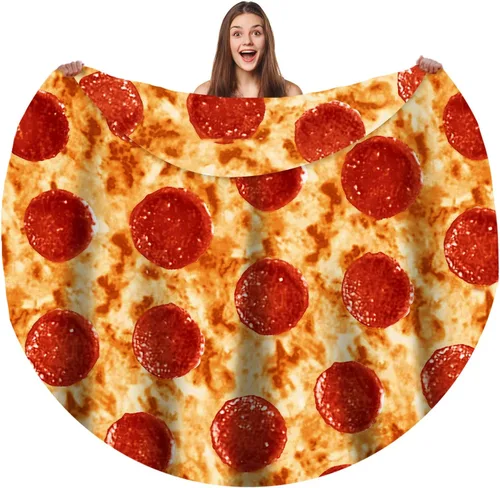 Vista 11 de Bcareself Manta de Tortilla 2.0 de Doble Cara Tamaño Adulto Gigante de Doble Cara para Niños Divertida Realista de Comida Personalizada Manta