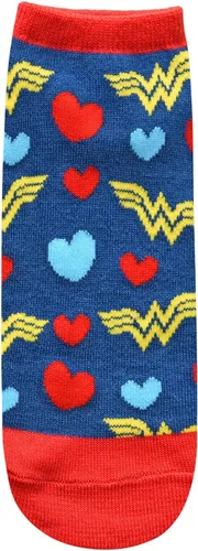 Vista 6 de Hyp DC Comics Wonder Woman Classic JuniorsWomen's 5 Pack Low Cut Ankle Socks