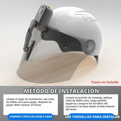 Vista 3 de Limpiaparabrisas recargable para casco de motocicleta, universal, impermeable, compatible con la mayoría de viseras