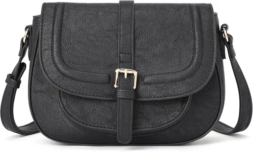 Vista 7 de CLUCI Bolso cruzado para mujer, bolso cruzado de cuero vegano para mujer, bolsos cruzados, bolsos pequeños de hombro con 2 correas ajustables