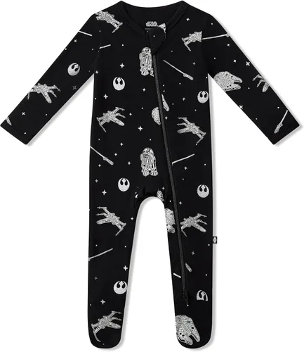 Vista 12 de Kyte Baby - Mameluco unisex con cierre de cremallera, de rayón hecho de bambú, 0-24 meses Barbie Astronauta