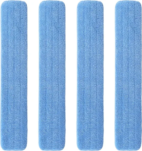 Vista 12 de Reemplazo de almohadillas de microfibra para cabezal de mopa comercial Rubbermaid de 24 pulgadas - Juego de 8 recambios de limpieza comercial húmeda