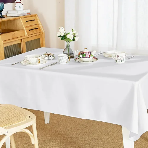 Vista 7 de RYB HOME - Mantel rectangular de Patchwork colorido - Mantel a prueba de derrames y resistente a los arañazos para mesa de 6 pies con flores