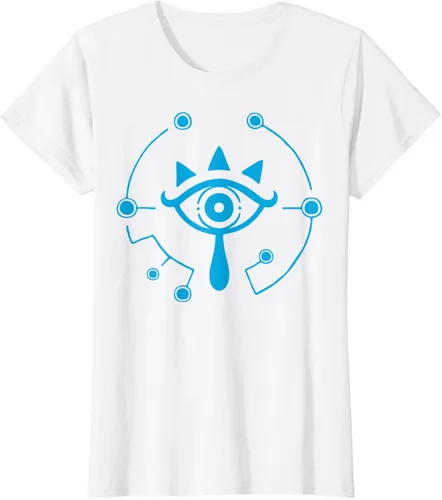 Vista 18 de Zelda Breath of The Wild Sheikah Eye Logo Camiseta Negro