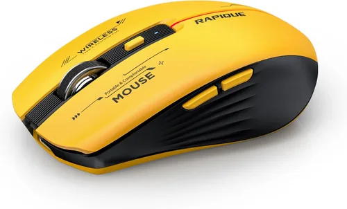 Vista 8 de RAPIQUE Ratón Inalámbrico Bluetooth - (BT1/BT2+USB) Tri-Modo de Alto Rendimiento, Recargable, Clic Silencioso, Compatibilidad Multi-Dispositivo