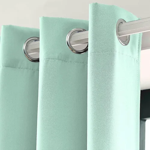 Vista 8 de LA PALMA Cortinas opacas con aislamiento térmico y ojales, para sala de estar, dormitorio, paquete de 2 paneles