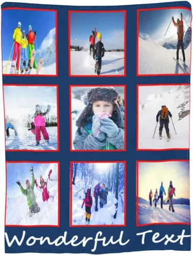Vista 9 de mamz Manta personalizada con texto fotográfico, manta personalizada con imagen para bebé, madre, padre, adultos, amigos, amantes, perros, mascotas