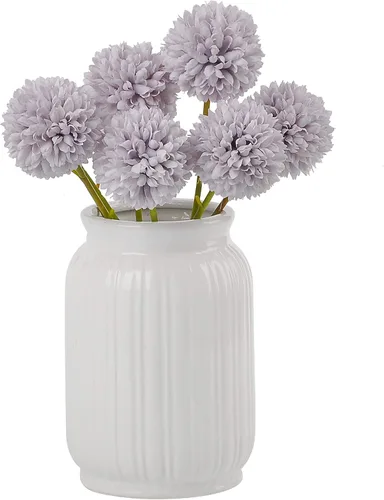 Vista 12 de 12 pompones artificiales de crisantemo de 11 pulgadas, para bodas, novias, bricolaje, ramos, decoración del hogar, centros de mesa (azul)